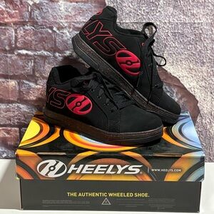 Heelys Split Black Red Speckle Men's 7 Unisex In Box Tool HE100378H Skate Shoes